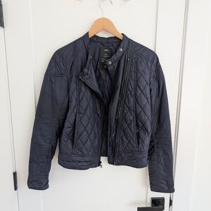 ✨4 for 12 Gap Navy Quilted Jacket Lightweight Zip Front Coat - Small